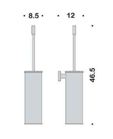 Ершик COLOMBO DESIGN PLUS W4962.HPS1 настенный цвет нержавеющая сталь