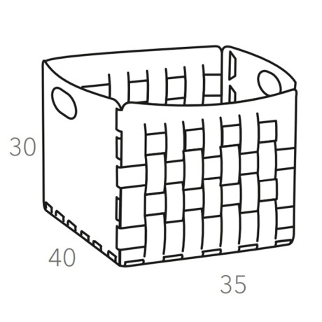 Корзинка COLOMBO DESIGN ADJ 1048.02/07 настольная напольная цвет устричный/пепельная роза