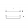 Полотенцедержатель COLOMBO DESIGN BASIC B2788 широкий двойной цвет хром