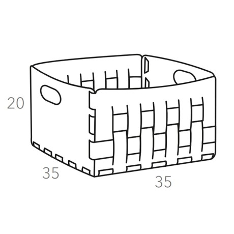 Корзинка COLOMBO DESIGN ADJ 1045.09/30 настольная напольная цвет коньяк/бордо